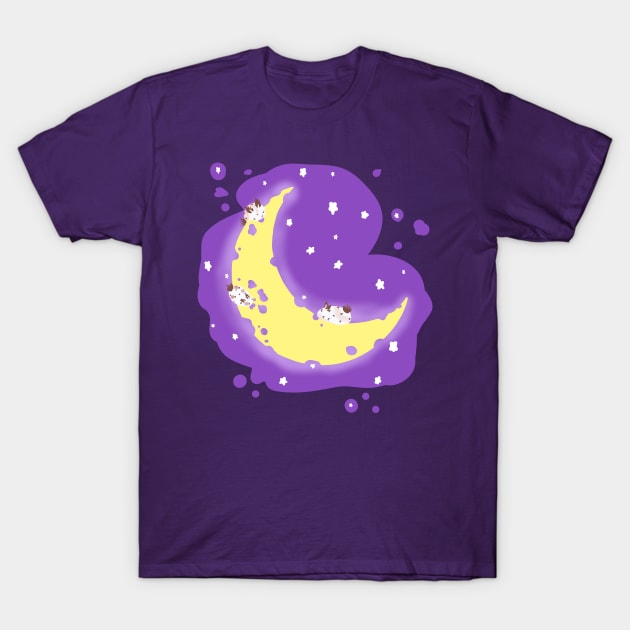 Sea Bunnies On The Moon T-Shirt by Candycrypt